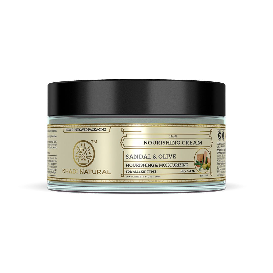 Khadi Natural Sandal & Olive Face Nourishing Cream with Sheabutter - 50gm