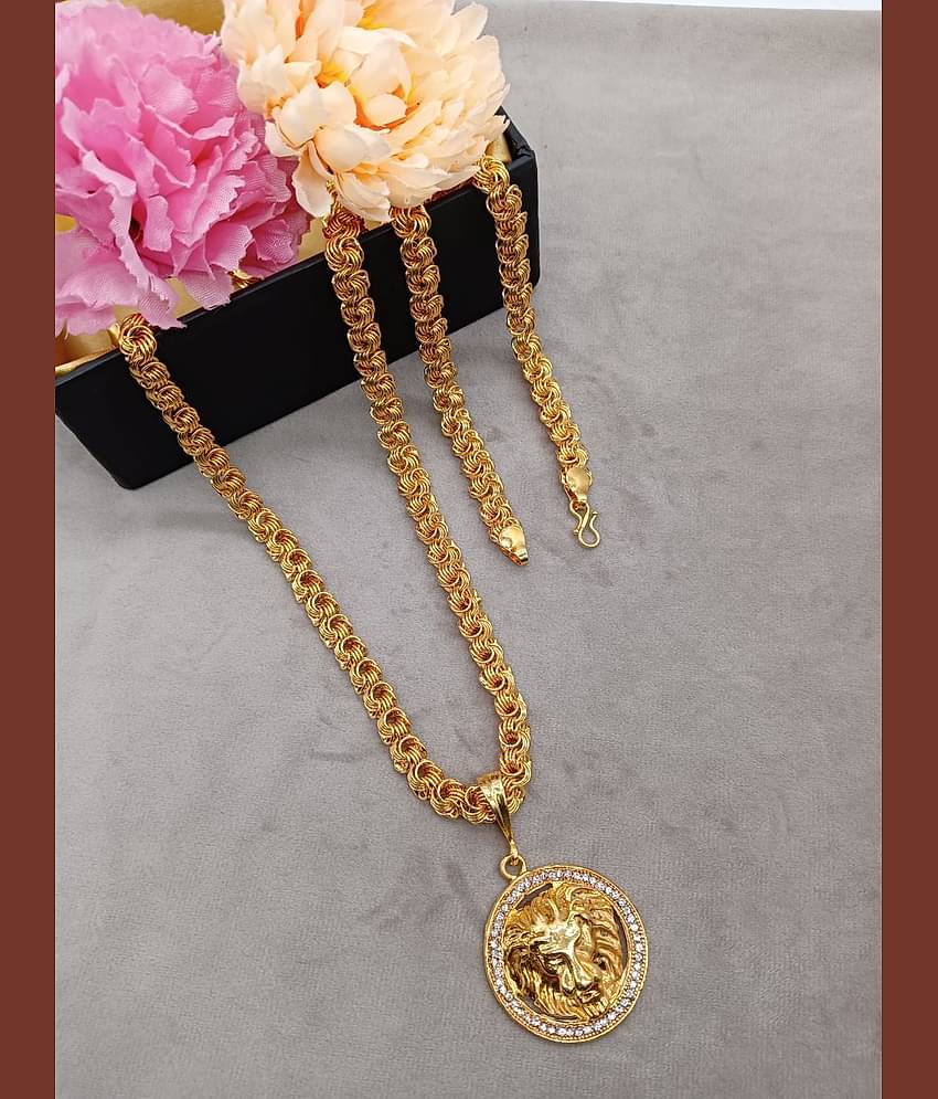 SHANKH-KRIVA Gold Plated Chain ( Set of 1 )