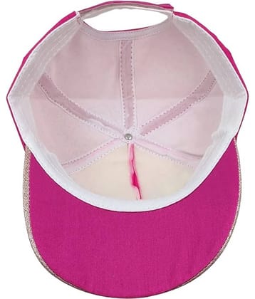 Zacharias Girl's Kids Cotton Cap kc-15-Dark-Pink- (Pack of 1) (1-4 Years)