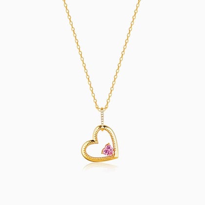 Golden Blush Pendant with Link Chain