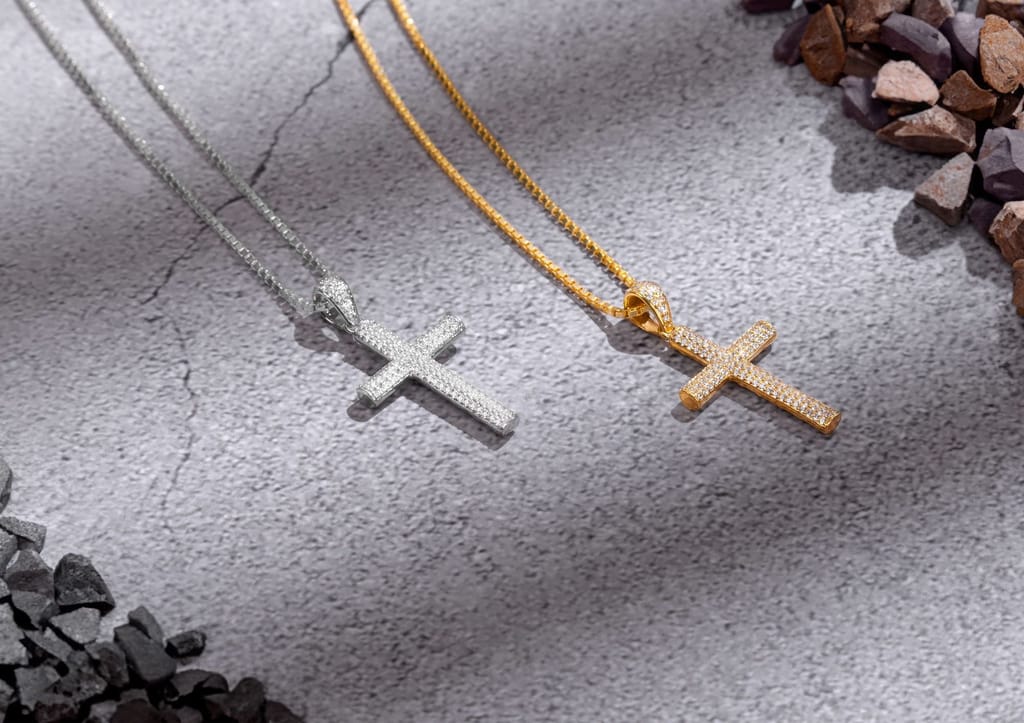 Iced Out Cross Pendant