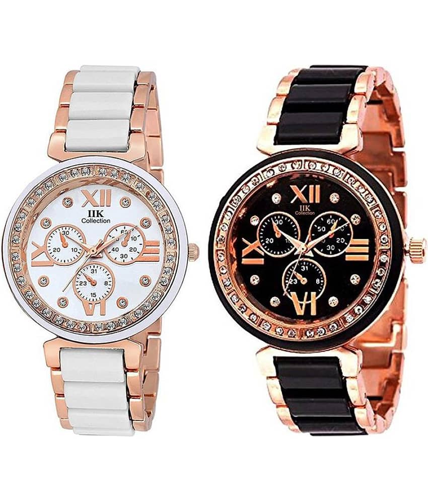 IIK Collection  Combo of Analog Wrist Watch For Women (IIK-1012W-1013W)