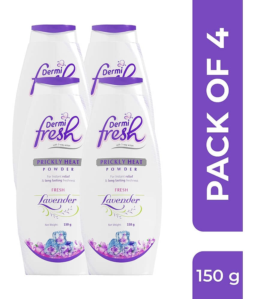 DERMIFRESH Lavender Fragrance Talc 150 gm Pack of 4