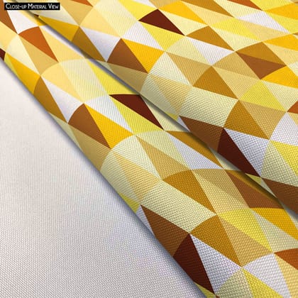 ArtzFolio Gold Triangle Bolster Cover Booster Cases | Concealed Zipper Opening-Bolster Cover; Poly Cotton / 16inch Width x 6" Diameter; SINGLE; No Filler