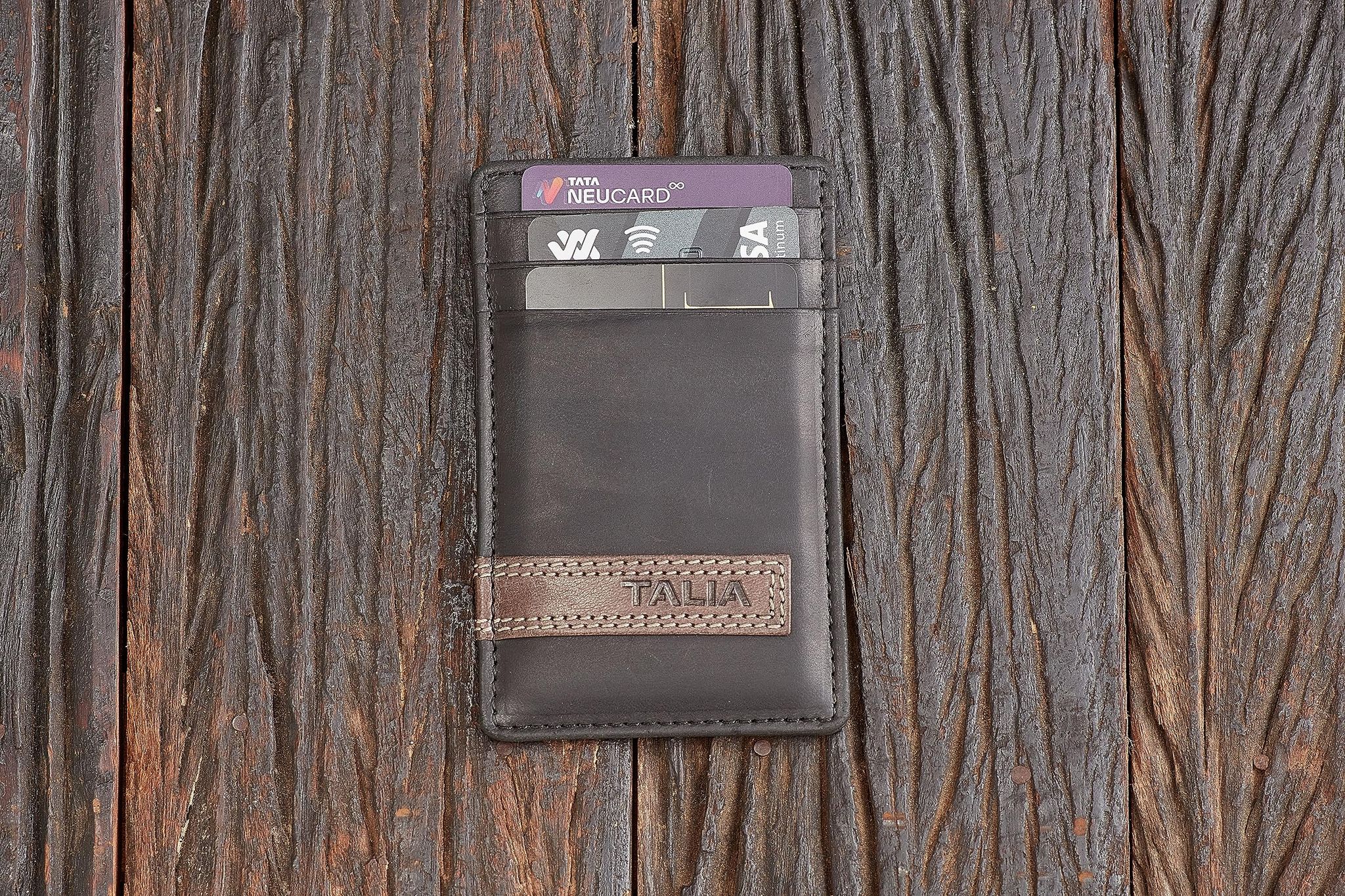 TALIA Murano Vertical Card Case Sophisticated Design, Secure Organization