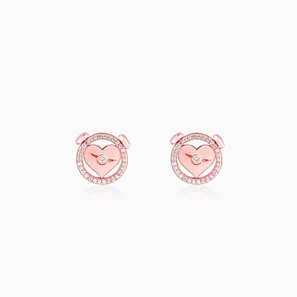 Rose Gold I Miss You Stud Earrings