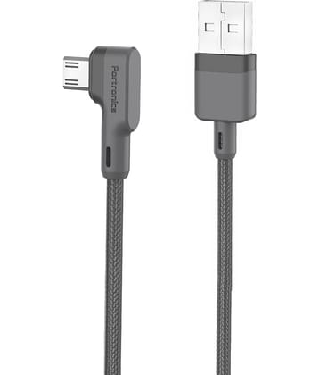 Portronics Konnect L Micro Cable:1.2 M Micro USB Cable ,Grey (POR 1079)