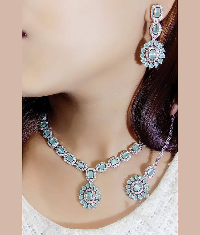 Ladymania Silver Alloy Necklace Set ( Pack of 1 )