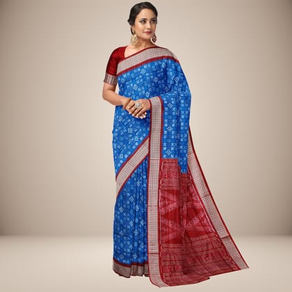 Pasapali Motifs Sambalpuri Silk Saree