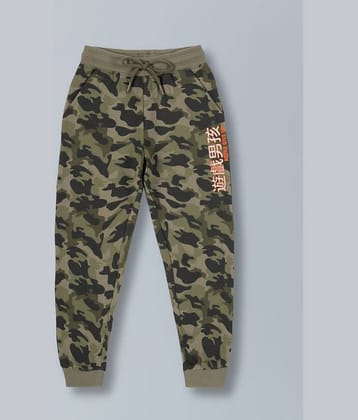 PLUM TREE Pack of 1 Boys Cotton Trackpant ( Green )