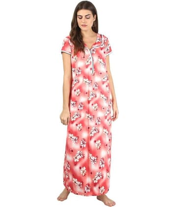 Romaisa Hosiery Nighty & Night Gowns - Red Single