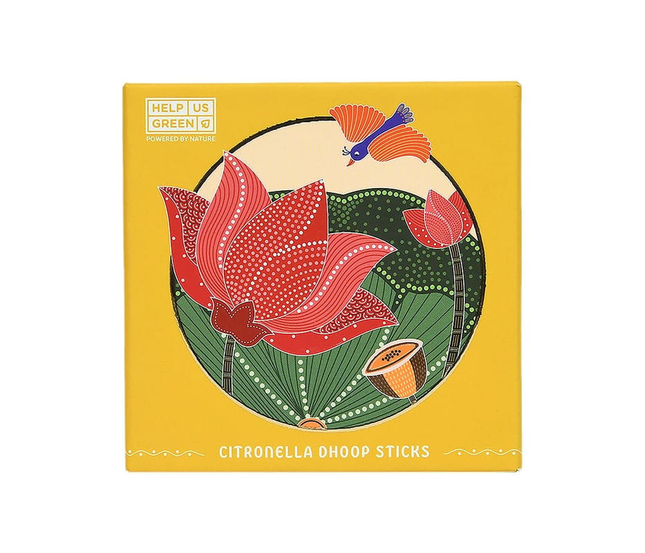 Help Us Green Handmade Natural Citronella Dhoop Sticks, 40 Sticks