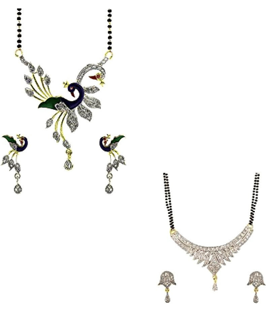 Sunhari Jewels - Multi Color Mangalsutra Set ( Pack of 2 )