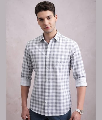 Highlander 100% Cotton Slim Fit Printed Full Sleeves Men's Casual Shirt - Multicolor ( Pack of 1 )