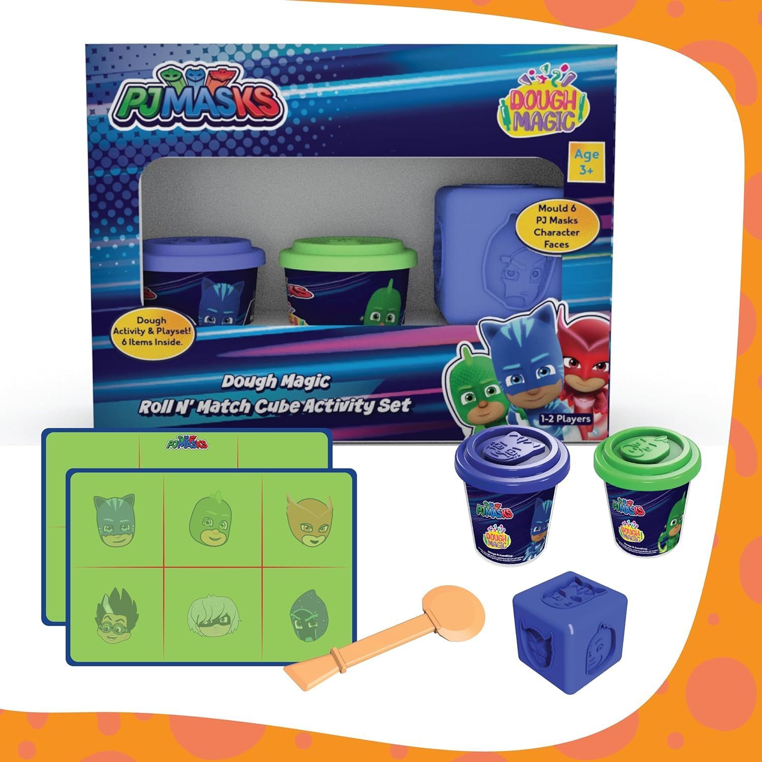 Dough Magic PJ Masks Roll N' Match Cube Activity Set