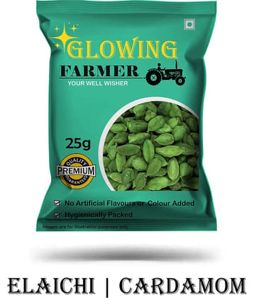 GLOWING FARMER Green Cardamom | Hari Elaichi Seeds 25 gm