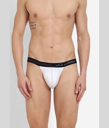 La Intimo Pack of 1 Cotton Blend Briefs For Men's ( White )