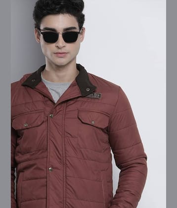 The Indian Garage Co. Polyester Men's Puffer Jacket - Burgundy ( Pack of 1 )