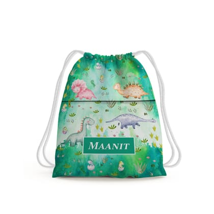 Dinoland Swim Bag (kids)-Green Watercolor / Toddlers [2-4 Years] / No