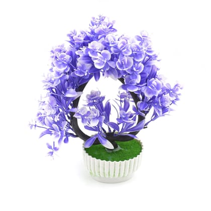 Alunari Wild Artificial Flower Plants with Pot | Flower Plant for Home Office Decor | Tabletop and Desk Decoration | Artificial Flower for Balcony Indoor Decor, Plants for Living Room (1 Pc)