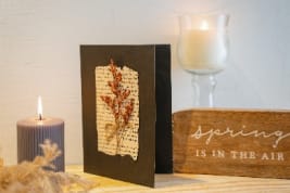 Pressed Floral Handmade Greeting Card  Custom Message & Occasion Ready