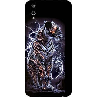 Yug Emporium Sticker For Vivo Y83 Pro  Mobile Skin (3D Black Lion Theme Skin) (Mobile Back Cover, Black)