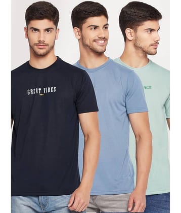 UBX Pack of 3 Cotton Blend Regular Fit Men's T-Shirt ( Pink )