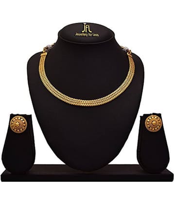 JFL - Jewellery For Less Golden Copper Necklace Set ( Pack of 1 )