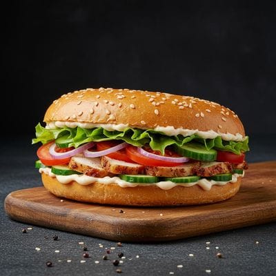 Honey Pepper Chicken Pizza Sandwich