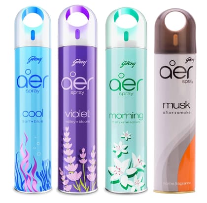 Godrej aer Home Assorted Air Freshener Spray - 300 Ml (Pack Of 4)