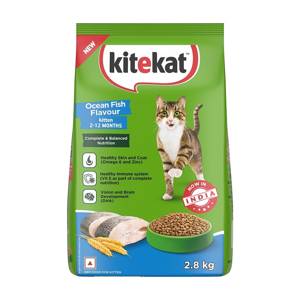 Kitekat Ocean Fish Flavour Kitten (2-12 Months) Dry Cat Food 2.8kg