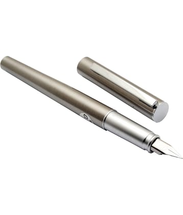 Srpc Luoshi 5199 Stainless Steel Metal Body Fountain Pen Fine Nib