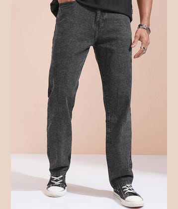 Highlander Straight Solid Men's Jeans - Black ( Pack of 1 )