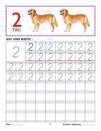 Number Writing Books-1 To 20 [Paperback] Dreamland Publications