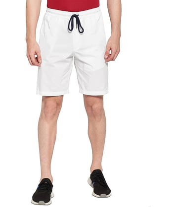 Reoutlook White Cotton Blend Men's Shorts ( Pack of 1 )