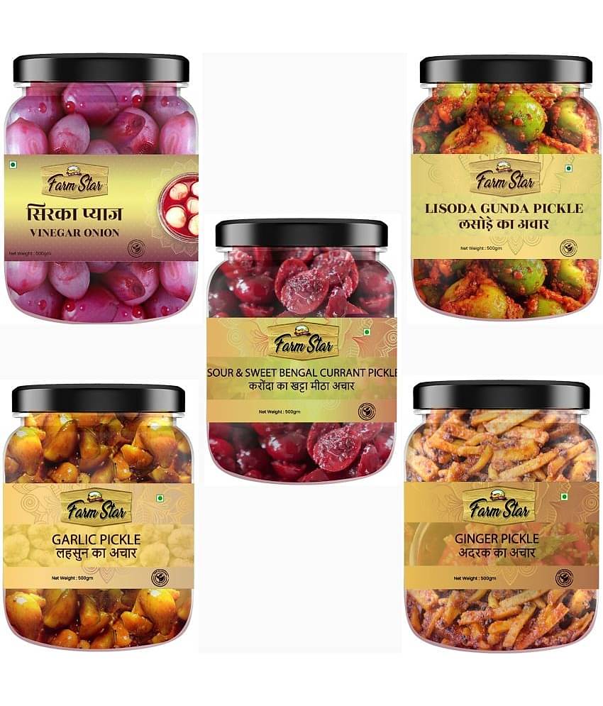 Farm Star Spicy Fruit & Vegetable Pickle 2.5 kg Pack of 5