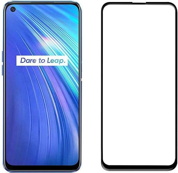 PLUGTECH Advanced Tempered Glass With Anti-Explosion 9H Hardness Edge-To-Edge Coverage Screen Guard for Realme 6I