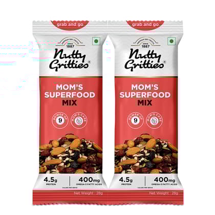 Nutty Gritties Mom's Superfood Healthy Trail Mix, 28 gm - Pack of 2