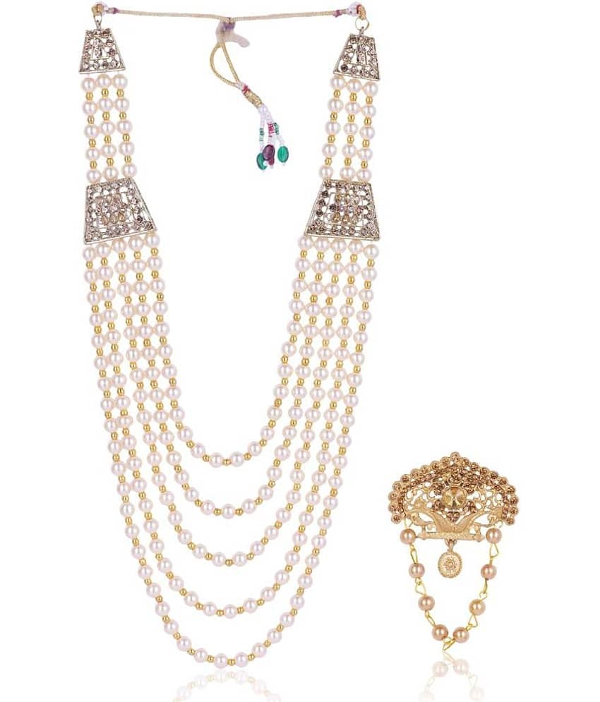 Wedding Groom Mala & Brooch Set for Men