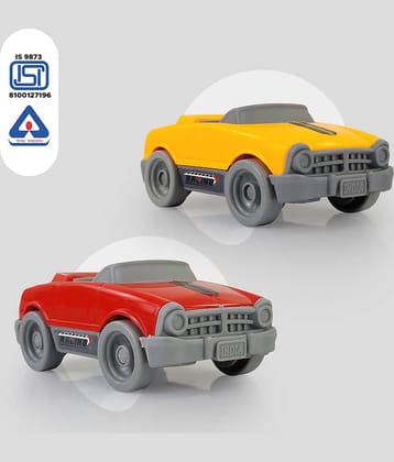 NHR Dinky Push Cars Toy for Kids, Cars for Kids, Toy Cars, Toys for Kids, Push Cars, Pull Cars, Manual Pull Cars Toys, Dinky Cars- (Multicolor, Set of 2)