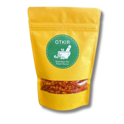 Otkir Premium Red Chilli Flakes - 100% Pure & Natural, Organic Crushed Red Chilies for Cooking & Seasoning - Spicy, Aromatic, Hygienically Packed