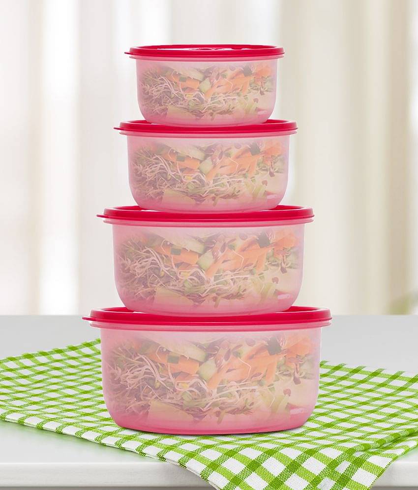 Microvent Multi-purpose Container 1800ml, 1100ml, 680ml, 360ml, Pink (4U)