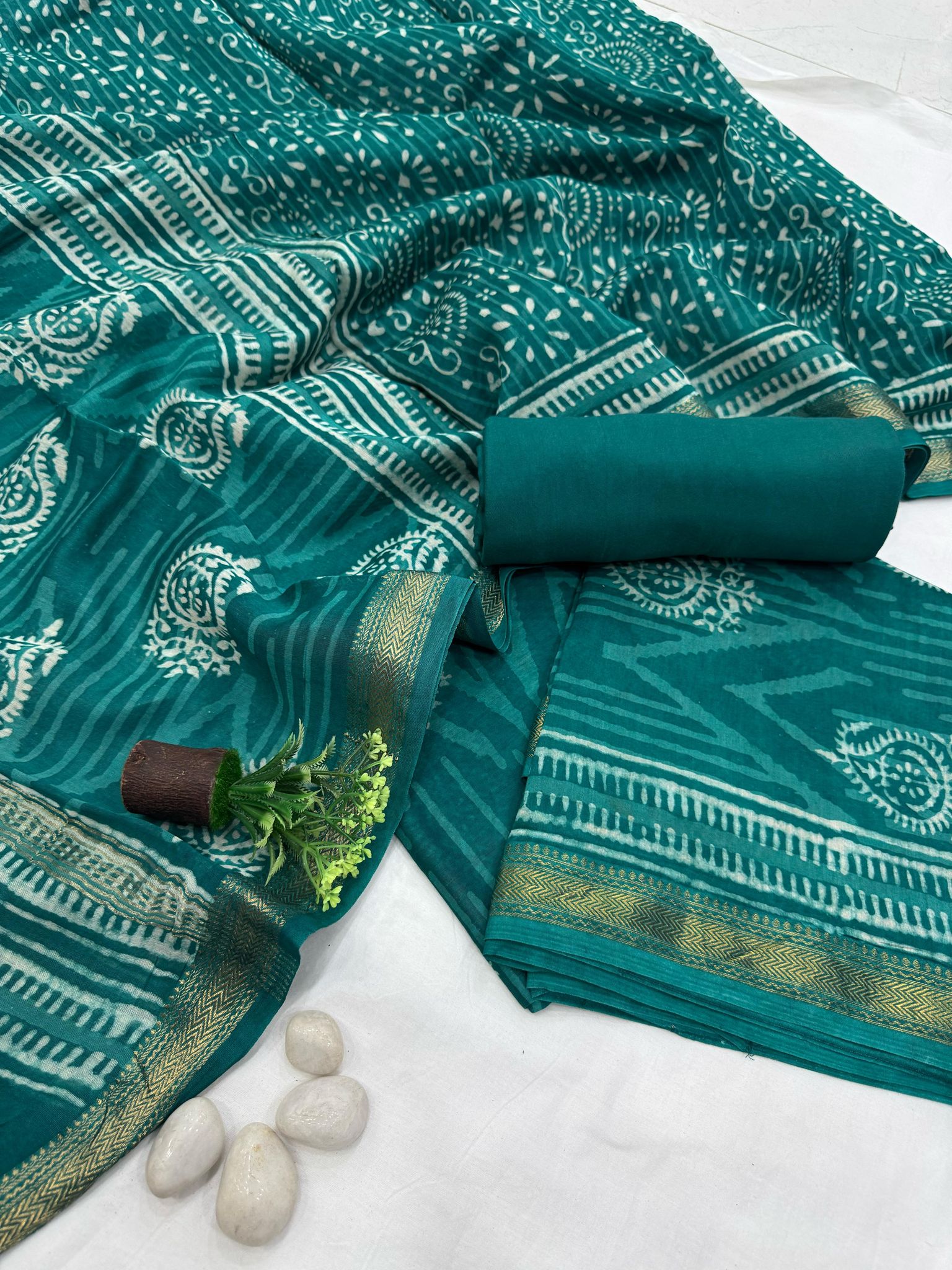 printed Maheshwari Silk suit