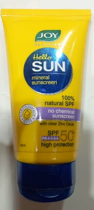 Joy revivify hello sun mineral sunscreen 100% natural spf 50+ 60 ml