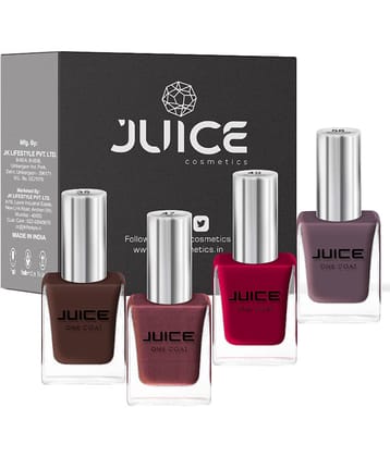 Juice - Multi Glossy Nail Polish ( Pack of 4 )