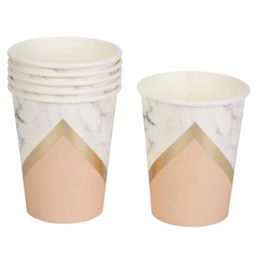 Rose Gold & Gold Paper Cups - 10PC - Party and Festive Needs | Buy online on ZillyBuy