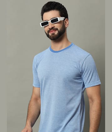 GET GOLF Pack of 1 Cotton Blend Regular Fit Men's T-Shirt ( Turquoise )