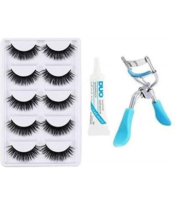 Lenon Beauty Eyelash Glue 1, False Eyelash 5 & 1 Eyelash Curler Pack of 7 7