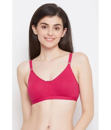 Clovia 100% Cotton Women's T-Shirt Bra ( Pink )