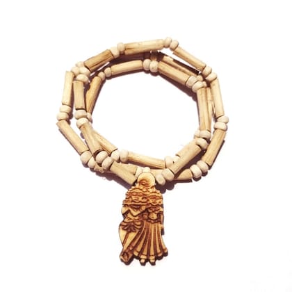 MAYAPURI Original Tulsi Kanthi Mala With Radha Krishna Pendant Locket For Neck, Adults Unisex Adult